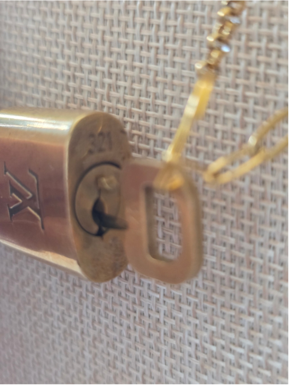 Louis Vuitton Authentic Lock & Key Mixed Chain Necklace 18” -321 - Picture 4 of 5